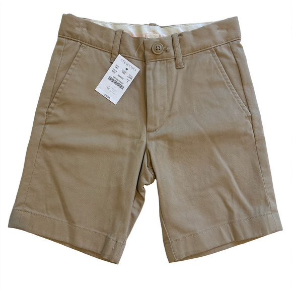 Nwt Crewcuts Boys' Stretch Stanton Short Chino Khaki Size 5 - Picture 1 of 5